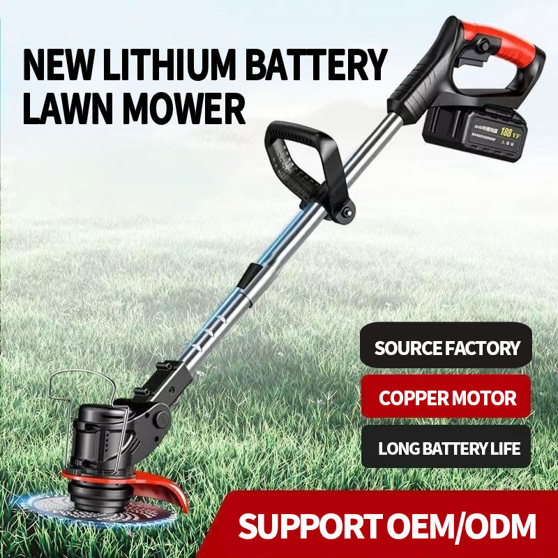 Handheld rechargeable lawn mower