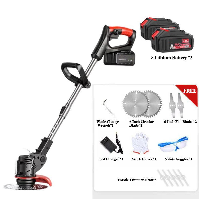 Handheld rechargeable lawn mower